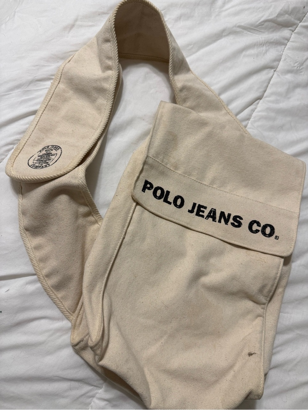VNTG Y2K Polo Jeans Co. Canvas Crossbody Messenger Bag